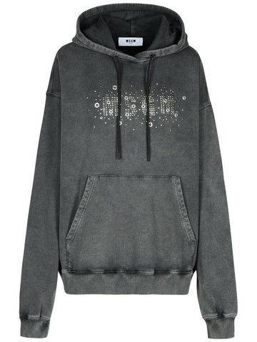 Msgm Gray Cotton Sweatshirt - MSGM - BALAAN 1