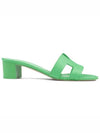 Oasis Epsom Sandals Vert Pomme - HERMES - BALAAN 3