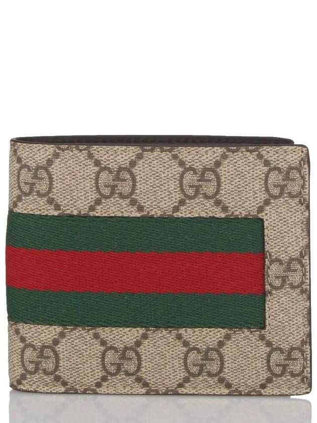 GG Supreme Web Half Wallet Grey - GUCCI - BALAAN 2