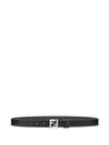 FF Squared Leather Belt Black - FENDI - BALAAN 1