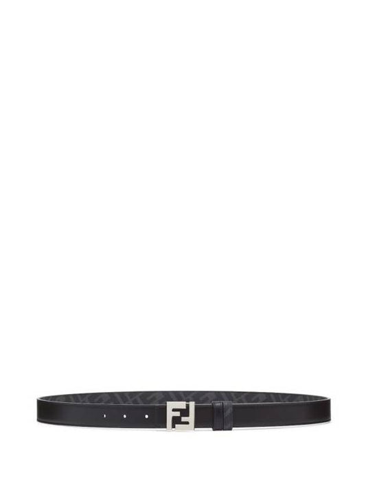 FF Squared Leather Belt Black - FENDI - BALAAN 1