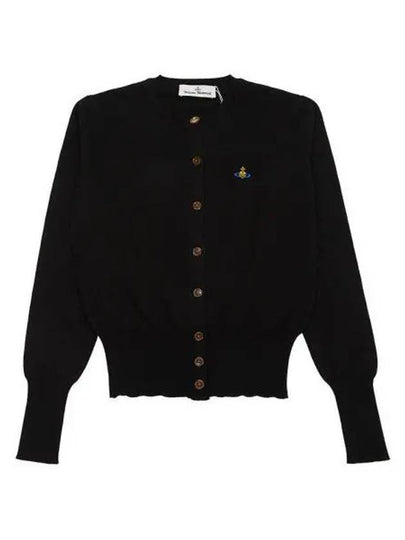 Logo Patch Cardigan Black - VIVIENNE WESTWOOD - BALAAN 2