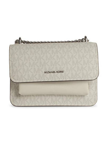 Michael Kors 'Claire' White Leather Crossbody Bag - MICHAEL KORS - BALAAN 1