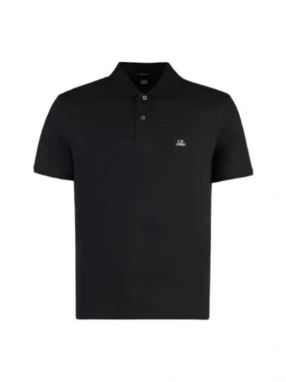 Stretch Piquet Regular Polo Shirt Black - CP COMPANY - BALAAN 2