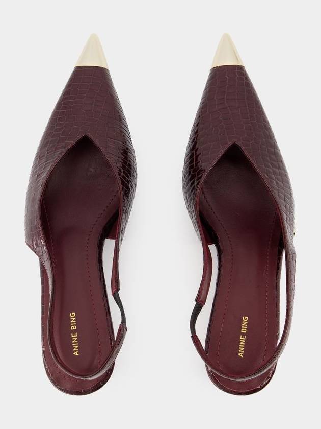 Nina Pumps - ANINE BING - Calfskin - Burgundy - ANINE BING - BALAAN 4