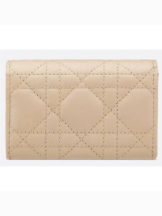 Jolie Glycine Cannage Lambskin Half Wallet Powder Beige - DIOR - BALAAN 3