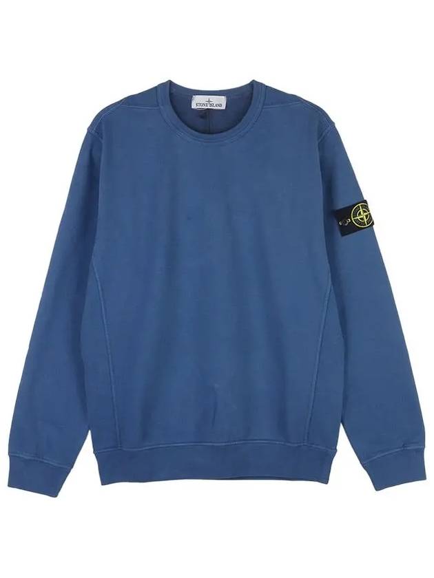 Wappen Patch Crew Neck Cotton Sweatshirt Blue - STONE ISLAND - BALAAN 2