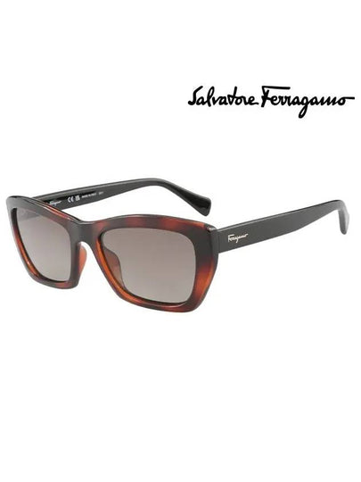 Eyewear Rectangle Logo Sunglasses Tortoise - SALVATORE FERRAGAMO - BALAAN 2