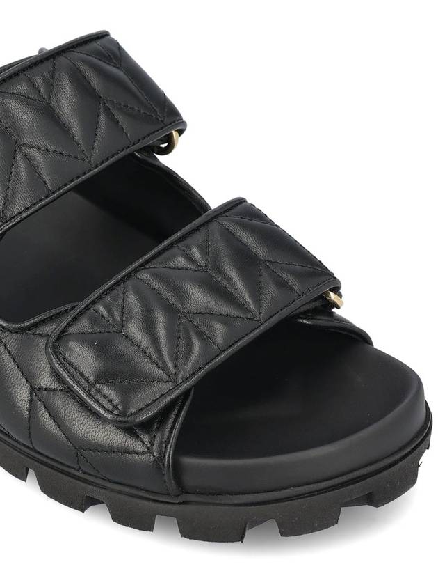 Matelasse Nappa Leather Slippers Black - MIU MIU - BALAAN 5