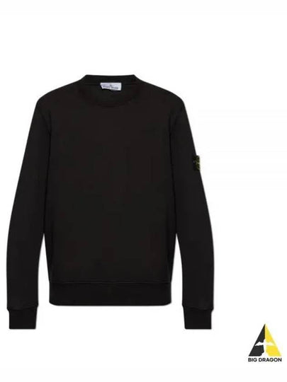 Compass Patch Cotton Sweatshirt Black - STONE ISLAND - BALAAN 2