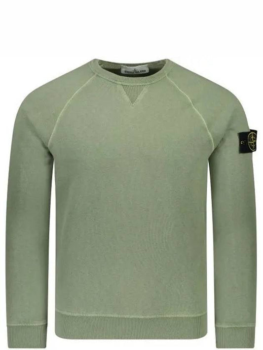 OLD Treatment Wappen Patch Crew Neck Sweatshirt Green - STONE ISLAND - BALAAN 2