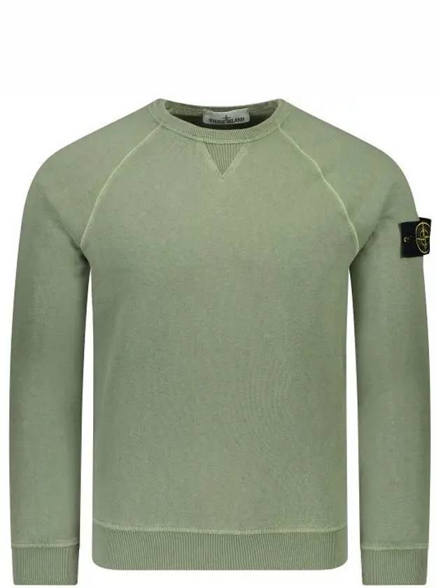 OLD Treatment Wappen Patch Crew Neck Sweatshirt Green - STONE ISLAND - BALAAN 2