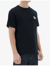 Chillax Fox Patch Classic Short Sleeve T-Shirt Black - MAISON KITSUNE - BALAAN 5