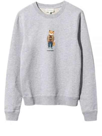 Women's Dress Fox Printing Sweatshirt Grey - MAISON KITSUNE - BALAAN 2