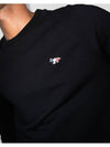 S M Size Black Three Stripes Flag Fox Patch Sweatshirt FM00322KM0001 - MAISON KITSUNE - BALAAN 7