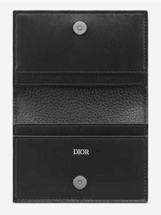 Saddle Oblique Jacquard Canvas Card Wallet Black - DIOR - BALAAN 7