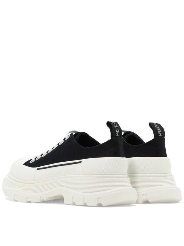 Tread Slick Low Top Sneakers Black White - ALEXANDER MCQUEEN - BALAAN 5