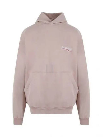 Embroidered Logo Cotton Hoodie Light Pink - BALENCIAGA - BALAAN 2