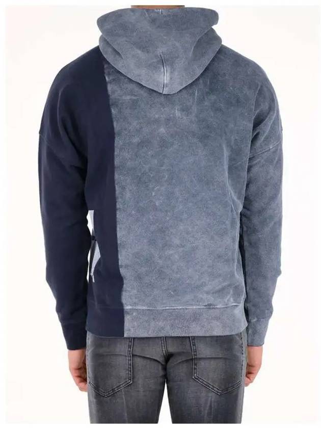 Logo Print Felpa Hoodie Navy - STONE ISLAND - BALAAN 7