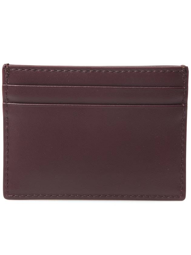 Logo Leather Card Wallet Burgundy - BURBERRY - BALAAN 4