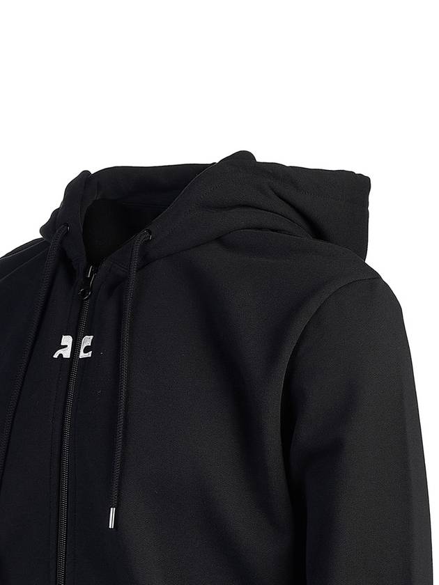 Tracksuit Zip-Up Hoodie Black - COURREGES - BALAAN 6