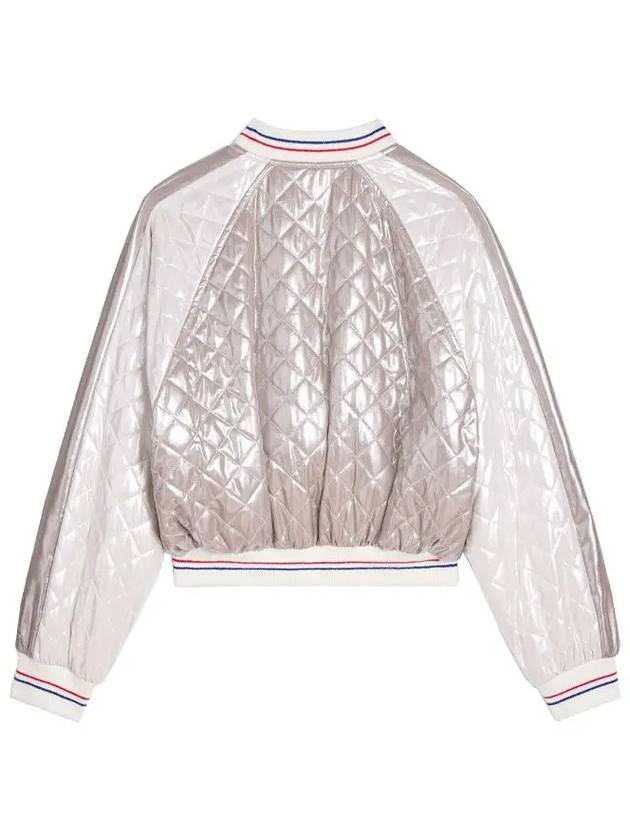 Laminated Silk Casaque Blouson Jacket Argent - CELINE - BALAAN 4