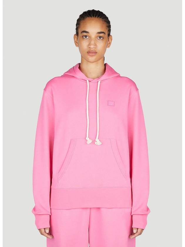 Face Logo Patch Hoodie Bright Pink - ACNE STUDIOS - BALAAN 2