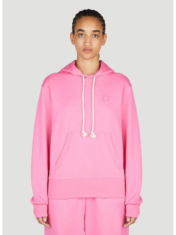 Face Logo Patch Hoodie Bright Pink - ACNE STUDIOS - BALAAN 1