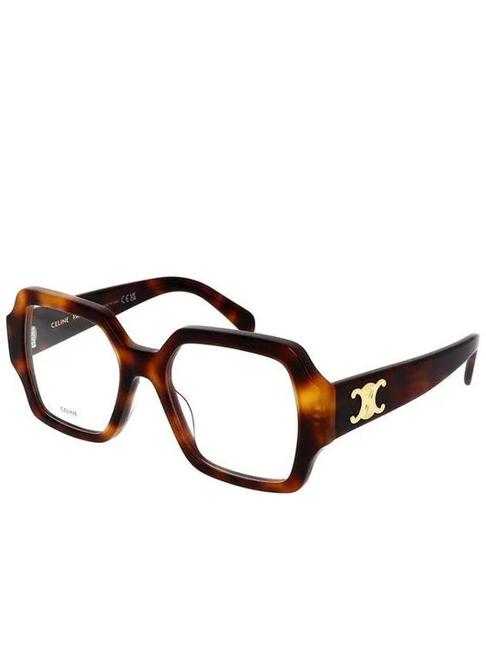 Eyewear Square Acetate Eyeglasses Havana - CELINE - BALAAN 2