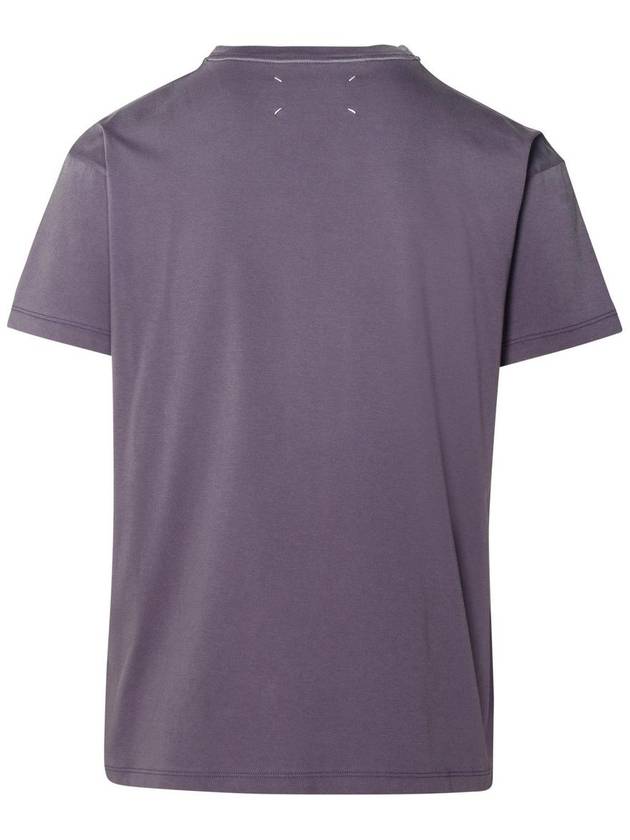 Reverse Logo Short Sleeve T-Shirt Washed Purple - MAISON MARGIELA - BALAAN 4