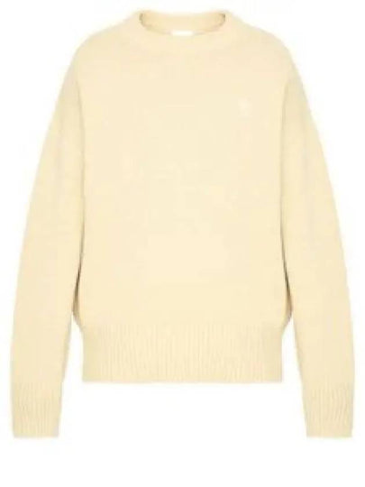 De Coeur Crewneck Knit Top Ivory - AMI - BALAAN 2