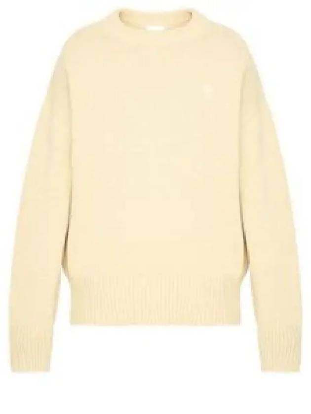 De Coeur Crewneck Knit Top Ivory - AMI - BALAAN 2