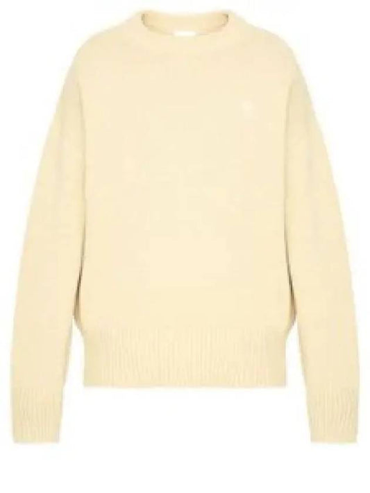 De Coeur Crewneck Knit Top Ivory - AMI - BALAAN 2