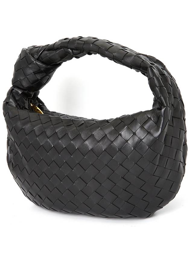 Teen Jodie Intrecciato Leather Tote Bag Black - BOTTEGA VENETA - BALAAN 3