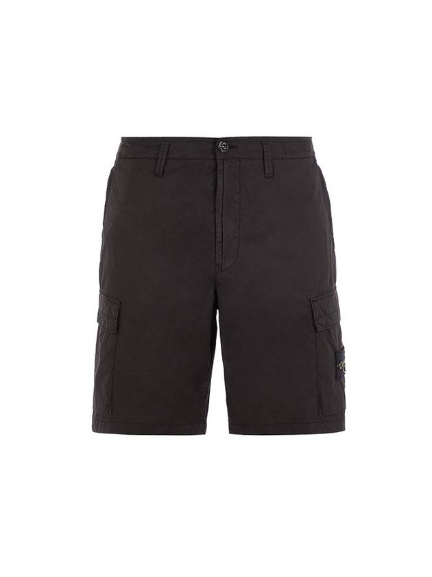 Light Stretch Cotton Bermuda Shorts Black - STONE ISLAND - BALAAN 2