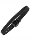 Intreciato Leather Belt Black - BOTTEGA VENETA - BALAAN 3