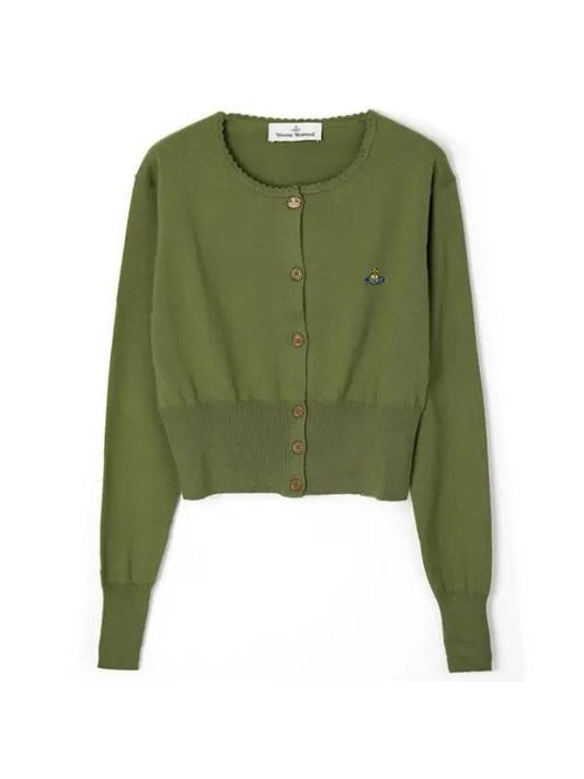 Bea Cropped Cardigan Sage Green - VIVIENNE WESTWOOD - BALAAN 1