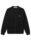 Tricolor Fox Patch Classic Cardigan Black - MAISON KITSUNE - BALAAN 2