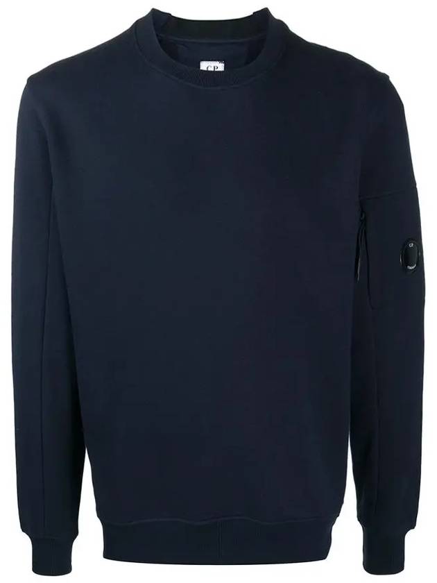 Diagonal Raised Fleece Lens Crew Cotton Sweatshirt Navy - CP COMPANY - BALAAN 2