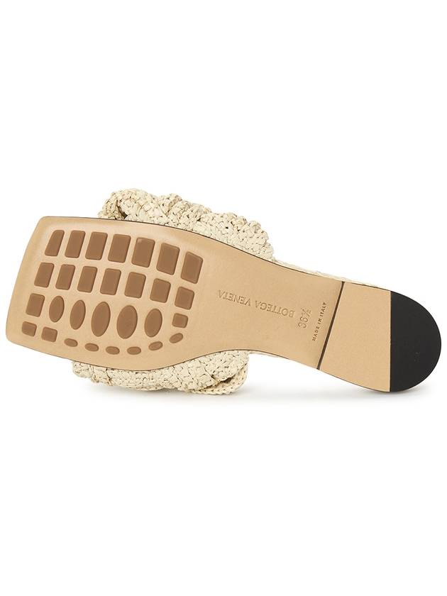 Women's Lido Flat Slippers Cream - BOTTEGA VENETA - BALAAN.