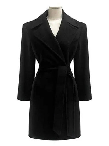 TIGRE belted wool coat black 2360161733 013 1212368 - MAX MARA - BALAAN 1