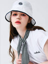 Windproof color combination string bucket hat WHITE - MONBIRDIE GOLF - BALAAN 8