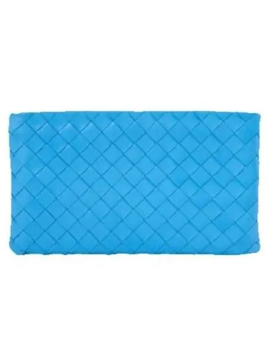 Intrecciato Small Clutch Bag Blue - BOTTEGA VENETA - BALAAN 2