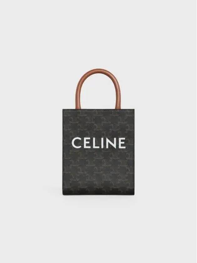 Triomphe Vertical Cavas Small Tote Bag Tan - CELINE - BALAAN 2