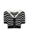 Cashmere Knit Stripe Motif Cardigan Black Tan - MIU MIU - BALAAN 3