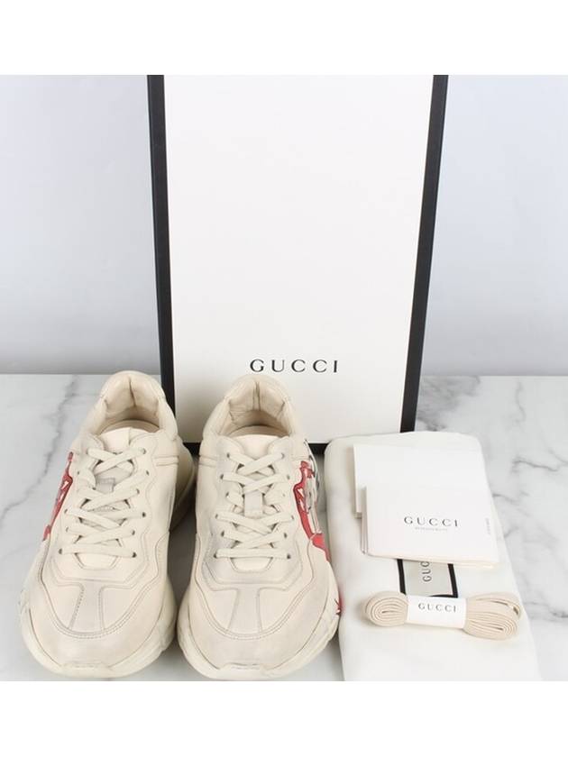 Lips Logo Rhyton Sneakers 36 5 235 - GUCCI - BALAAN 2