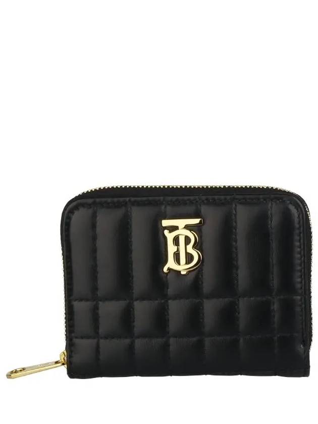 Lola Zipper Quilted Leather Half Wallet Black - BURBERRY - BALAAN 2