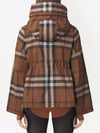 Check Hooded Jacket Dark Birch Brown - BURBERRY - BALAAN 5