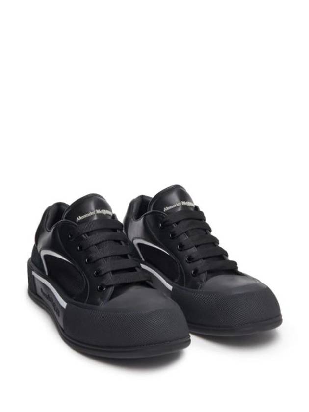 Skate Deck Plimsol Low Top Sneakers Black - ALEXANDER MCQUEEN - BALAAN 3