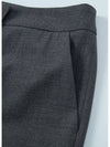 Crop Wool Blended Straight Pants Gray - CALLAITE - BALAAN 7